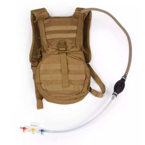 Sistema manual de bombeo de sangre con depósito – Mochila uno